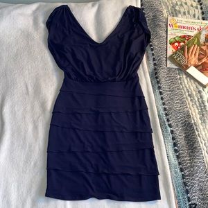 Cache Draped Jersey Mini Dress- size 0